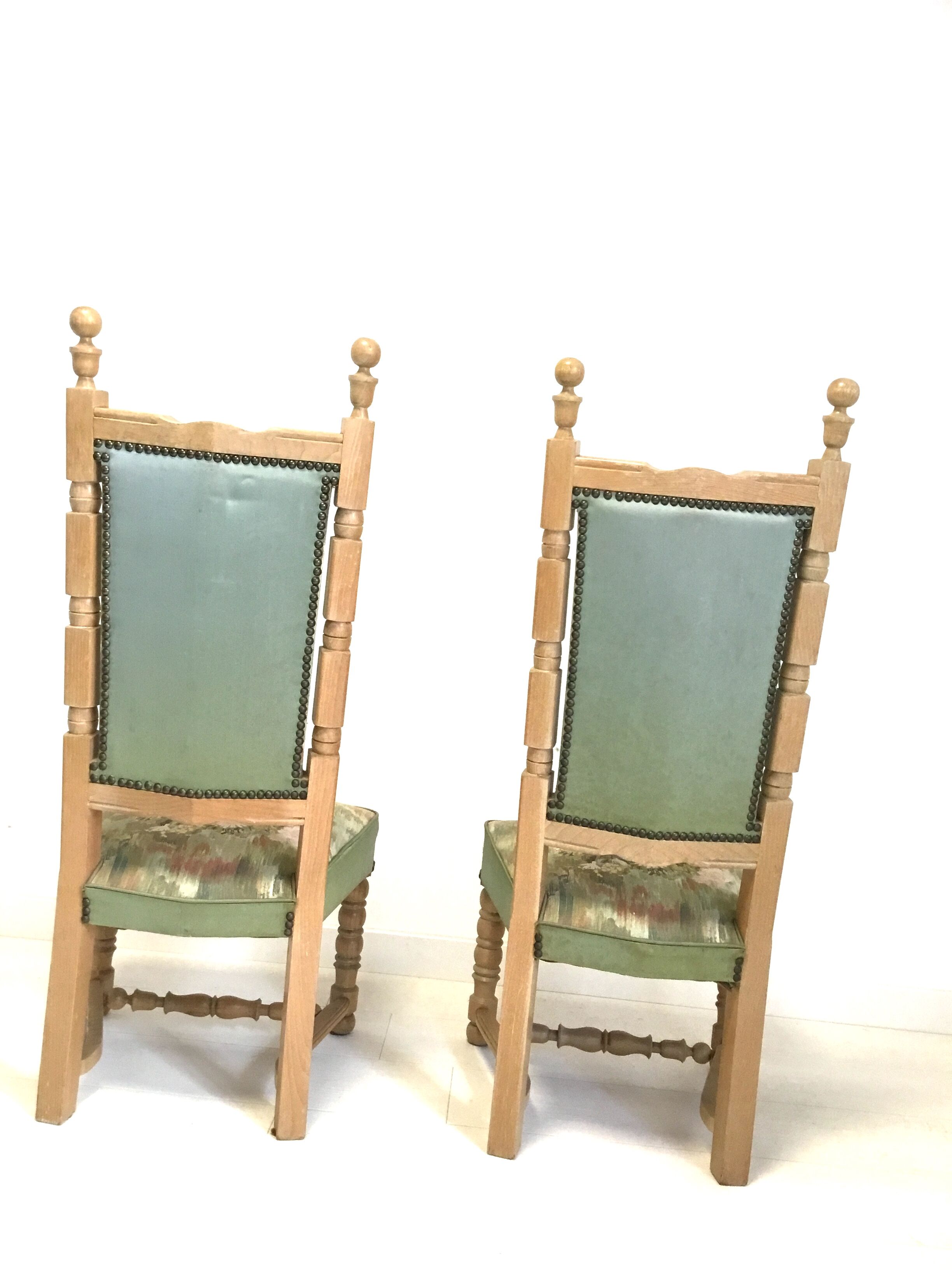 Paire de chaises de cheminée années 40