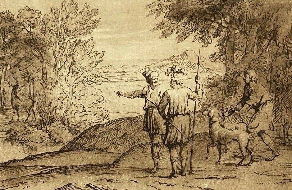 Engraving Claude Le Lorrain Delin T Earlom N°67 from the original drawing
