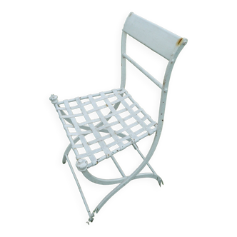 Garden chair Directoire wrought iron XIXé