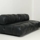 Camaleonda Sofa in Black Leather by Mario Bellini for C&B Italia 1960s