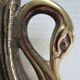 Pair of bookends vintage brass swans