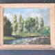 Landscape painting at the river