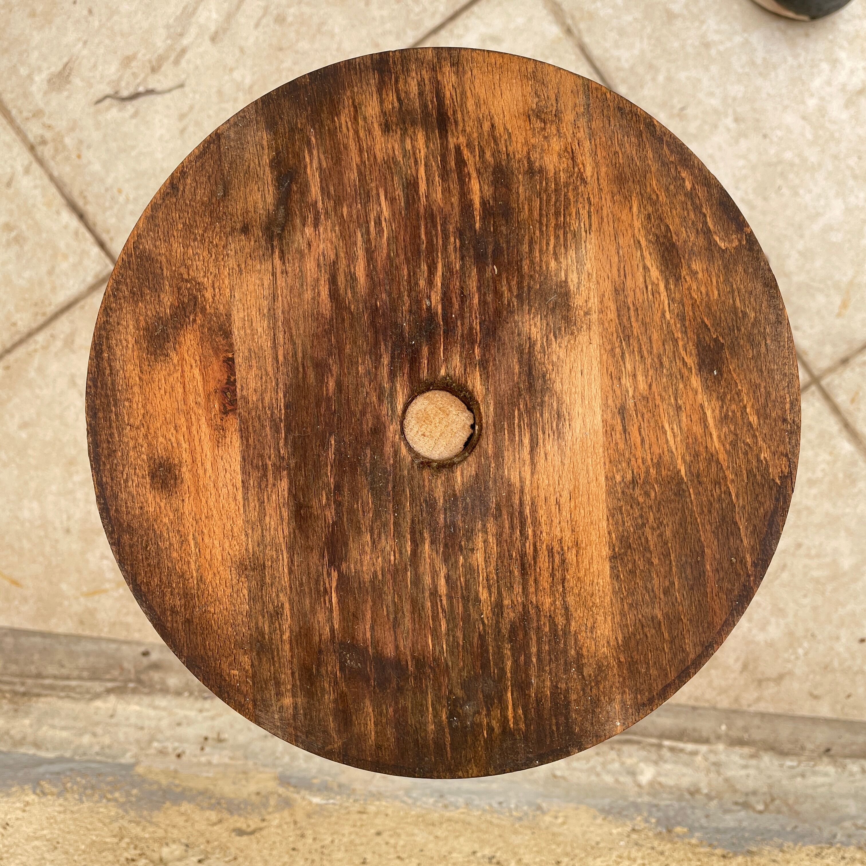 Charles Dudouyt wooden pedestal table