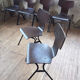 Set de 6 chaises "Marteau" acajou thermomoulé