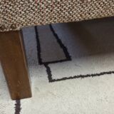 Daybed, vintage 1970s chaise longue with headrest.