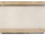 Brushed steel rectangular console