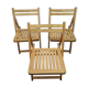 3 wooden folding chairs from 1960/70
