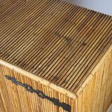 Vintage woven rattan sideboard - 1960