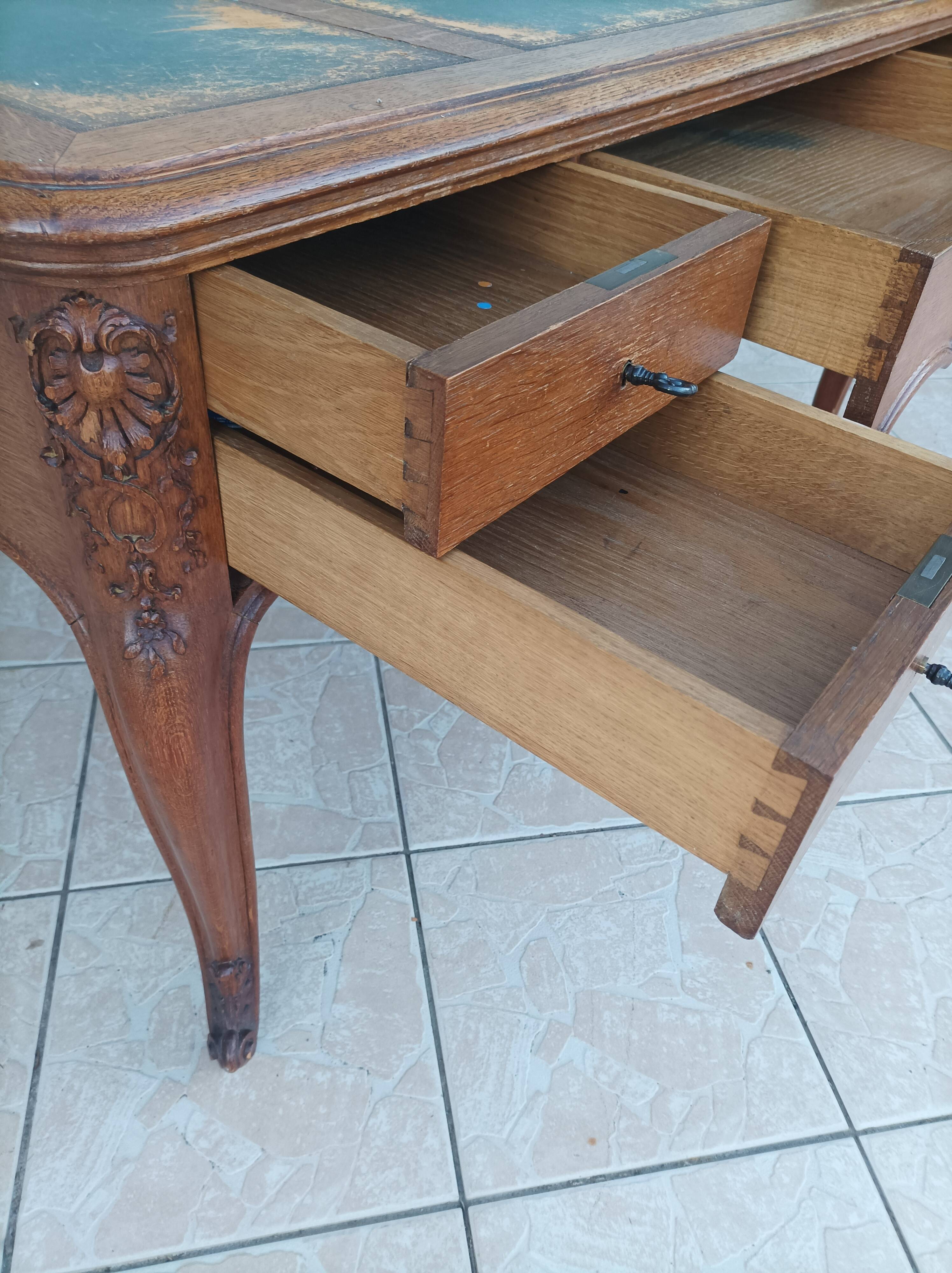 Louis XV oak desk