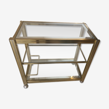 Trolley Hollywood Regency in glass and brass