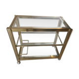 Trolley Hollywood Regency in glass and brass