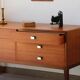 Vintage teak and zebrano chest of drawers: elegance of the 60s.