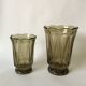 Small smoked glass vase from the 70s