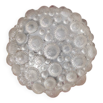 Vintage round bubbled glass ceiling light