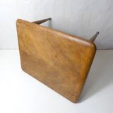 wooden side table with compass legs, 1950s/60s design