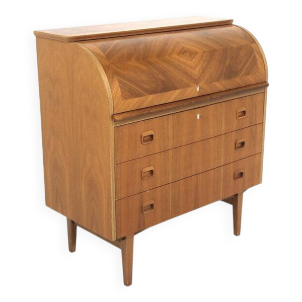Secrétaire scandinave en noyer, Suède, 1950