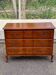 Commode arbalète Louis XV en bois massif merisier du 20ème