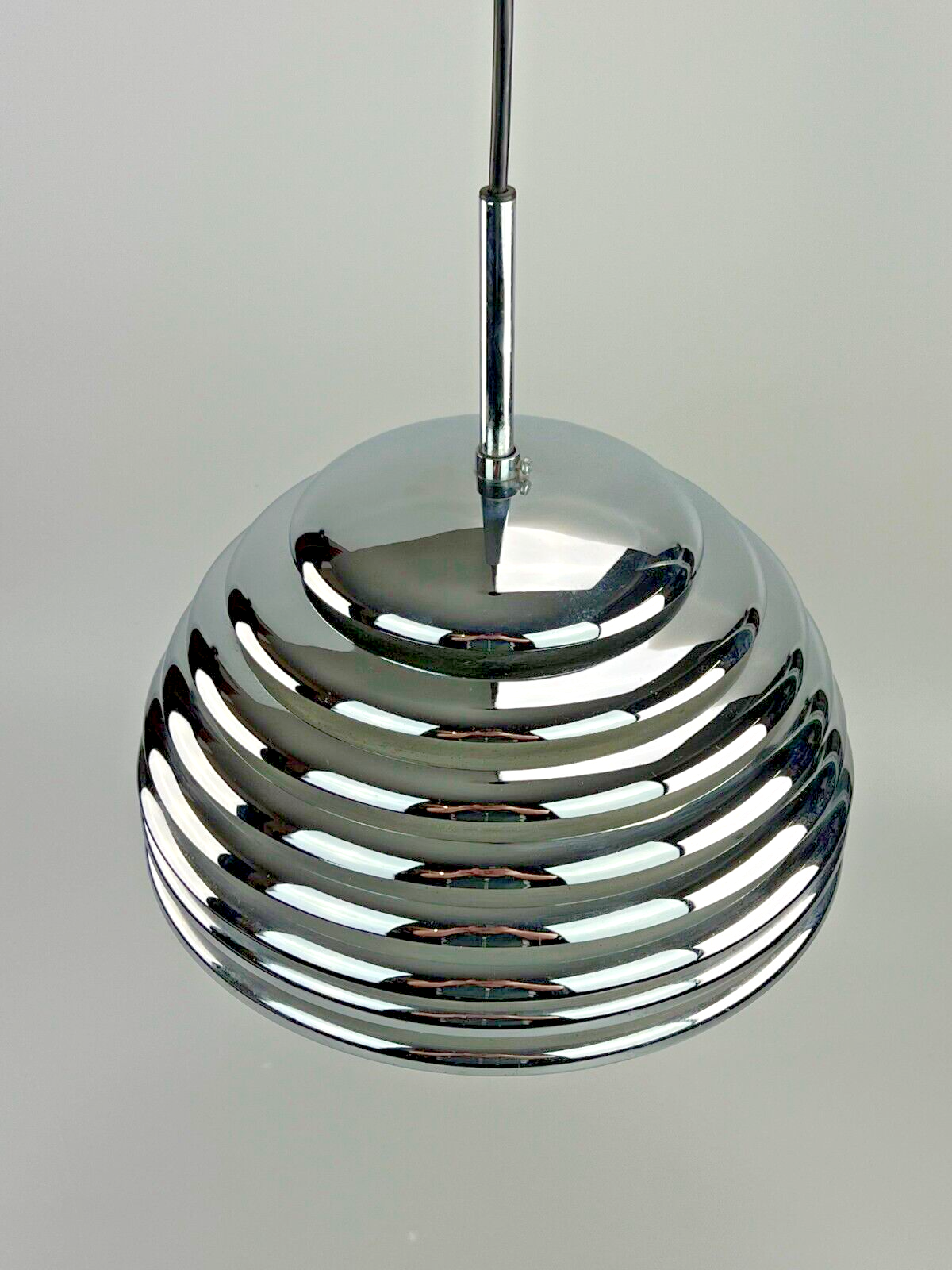Kazuo Motozawa Saturno chrome design pendant light from the 60s