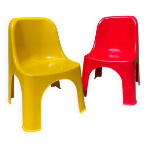 paire de chaises colorées - enfants