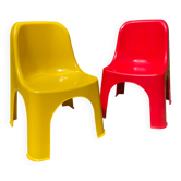 Pair of colourful chairs for children