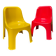 Paire de chaises colorées pour enfants