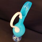 Blue opaline ewer