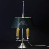 Lampe Bouillotte en bronze argenté XIXème siècle