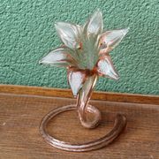 Soliflore vase in blown glass, flower shape