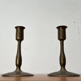 Porte-bougies en métal du milieu du siècle, années 1960, lot de 2