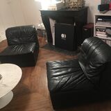 Vintage leather fireside chair