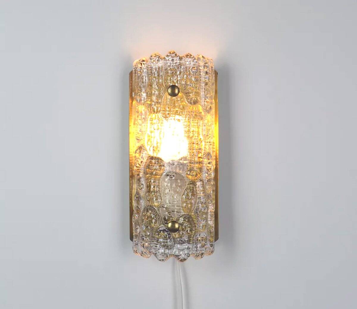 Lyfa Glass wall lamp Gefion by Carl Fagerlund, 1960's