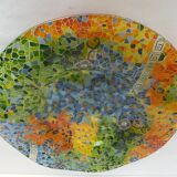 Plat en verre aspect céramique