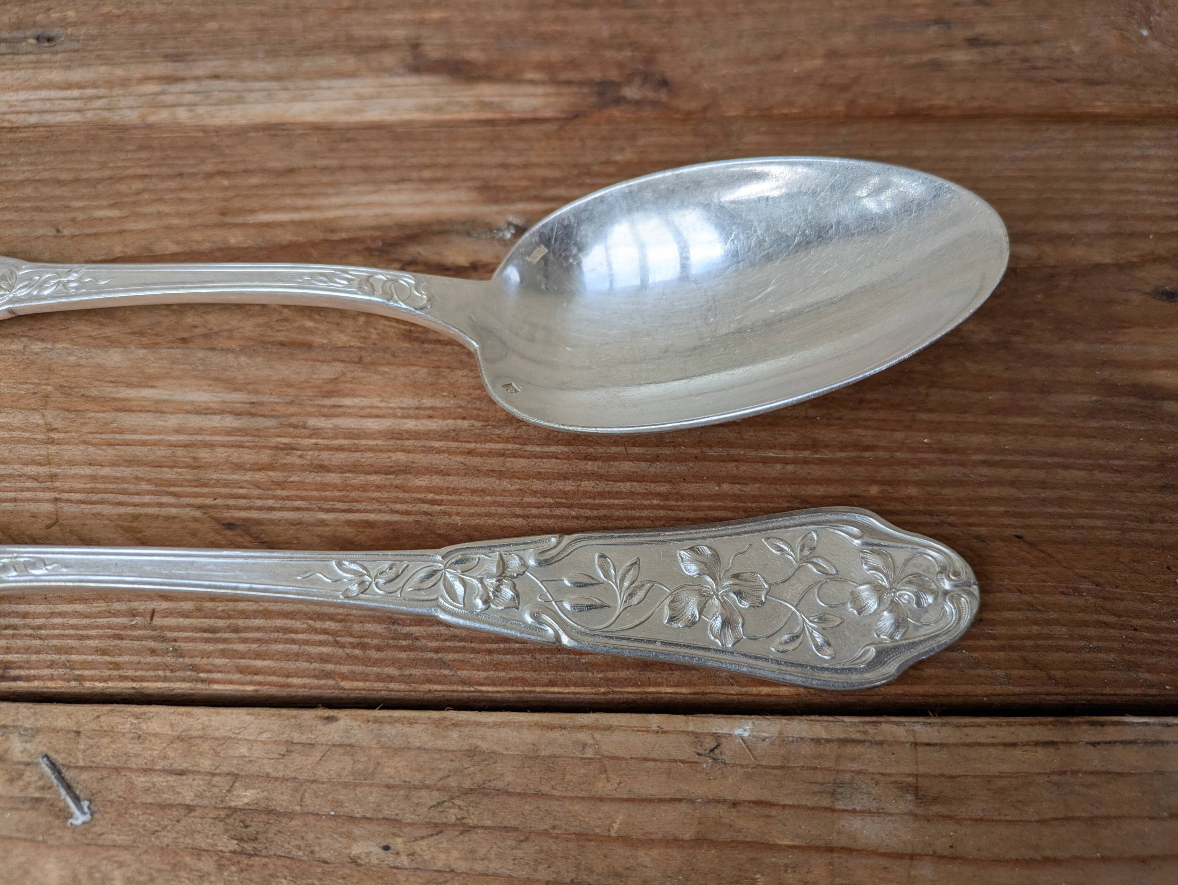 Ravinet d'Enfert silver plated fork and spoon set 84g