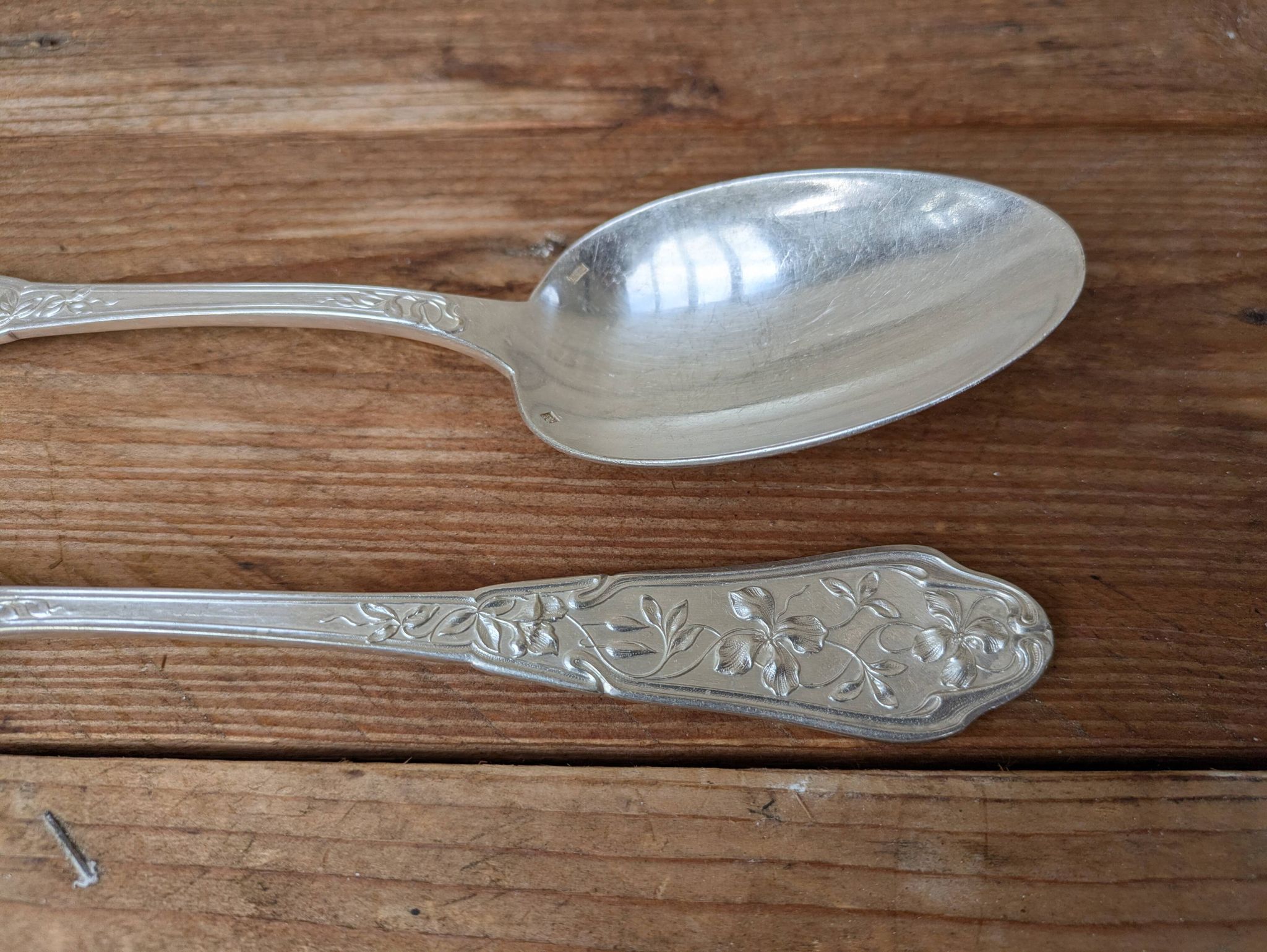 Ravinet d'Enfert silver plated fork and spoon set 84g