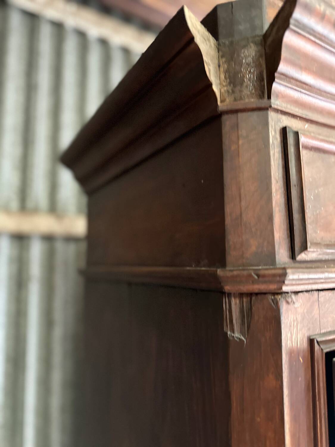 Old solid wood hosiery cabinet