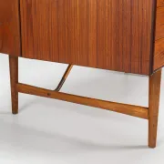 Peter Lovig Nielsen boomerang writing desk teak Lovig Denmark 1960