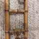 Bamboo wall-mounted coat and hat rack