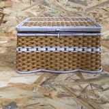 Former worker box sewing rattan braid