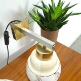Design wandlampen Kamenicky Senov met melkglas kap vintage