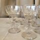 Suite of 11 glasses on foot for the drop liqueur in glass cisele