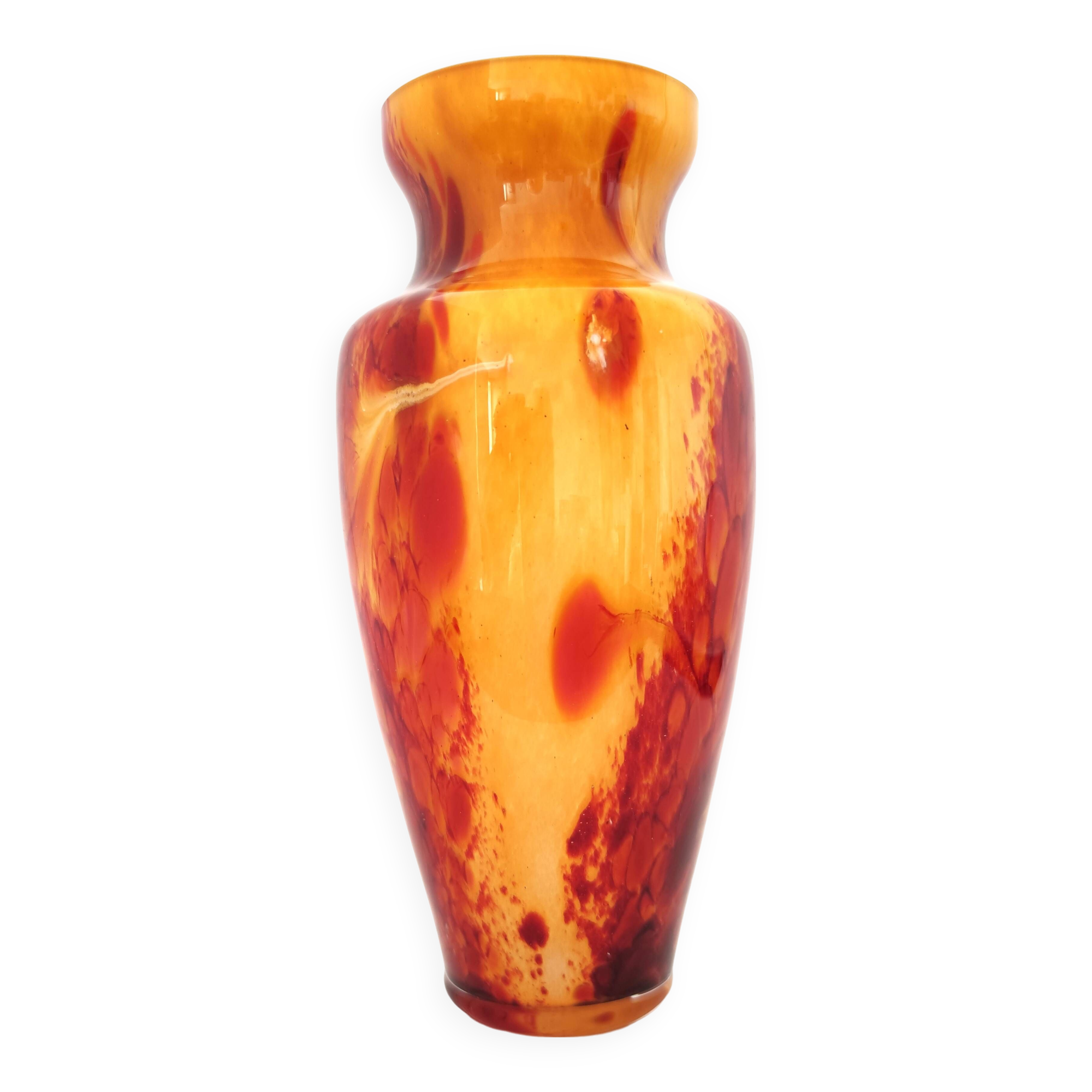 Vintage Vase 20 cm High Signed La Rochère Verrerie de Passavant-la-Rochère