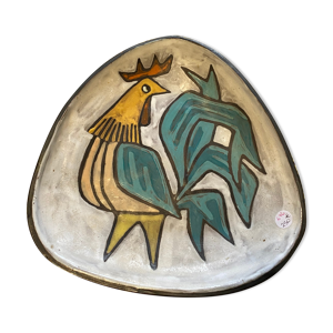 Coupe en céramique coq