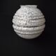 Large French Vintage White and Gold Clichy Glass Replacement Light Shade