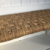 Wooden bench and rope