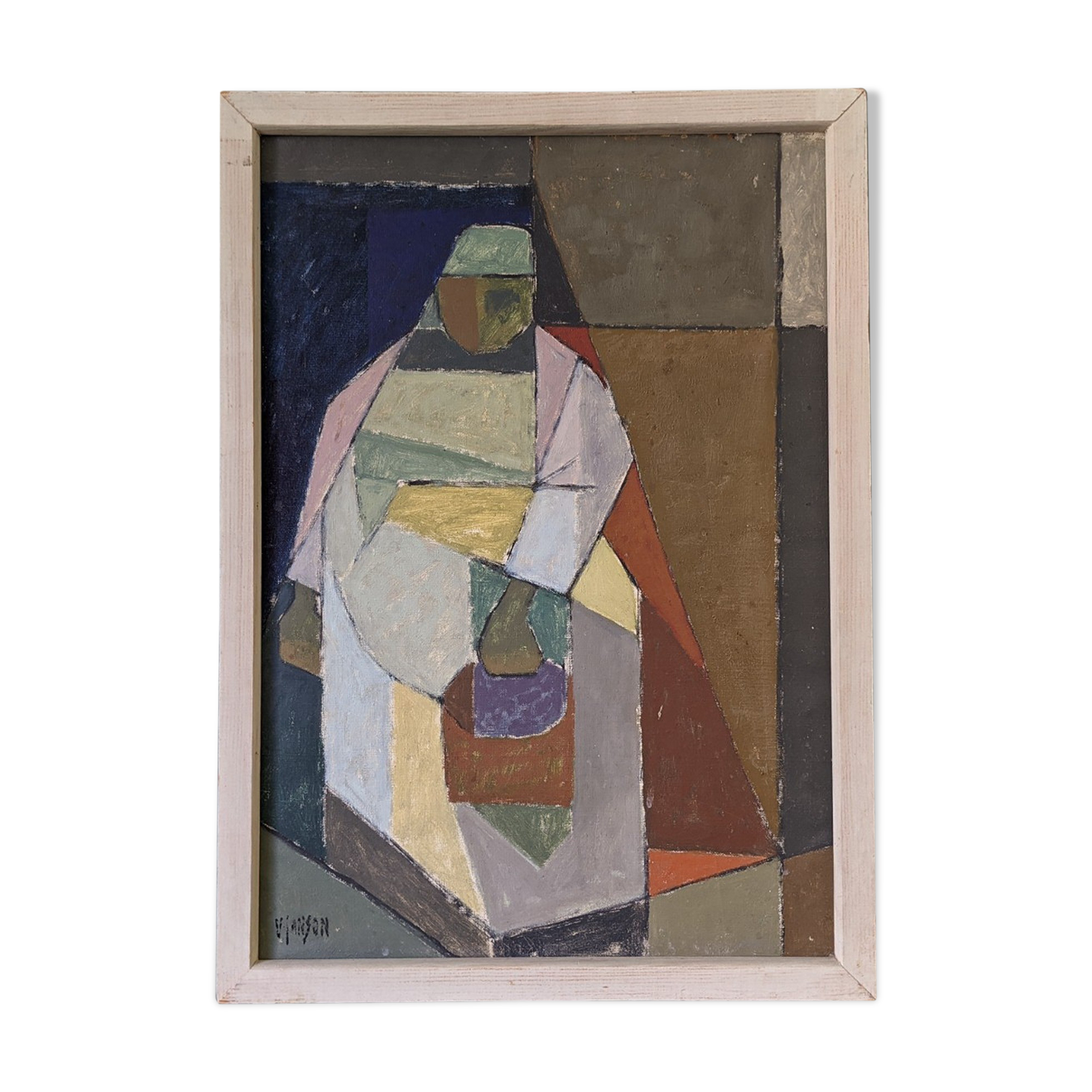 Mid-century swedish oil painting