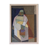 Mid-century swedish oil painting