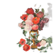 Table HST "Bouquet of flowers on a console" signed late 19th century