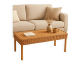 Am.pm rattan coffee table / bench – vintage 90s – excellent condition