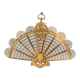 Bronze spark arrestor with fan-shaped openwork brass plates