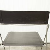Set of 3 minimalist X line chairs by Niels Jorgen Haugesen for Hybodan circa 1970